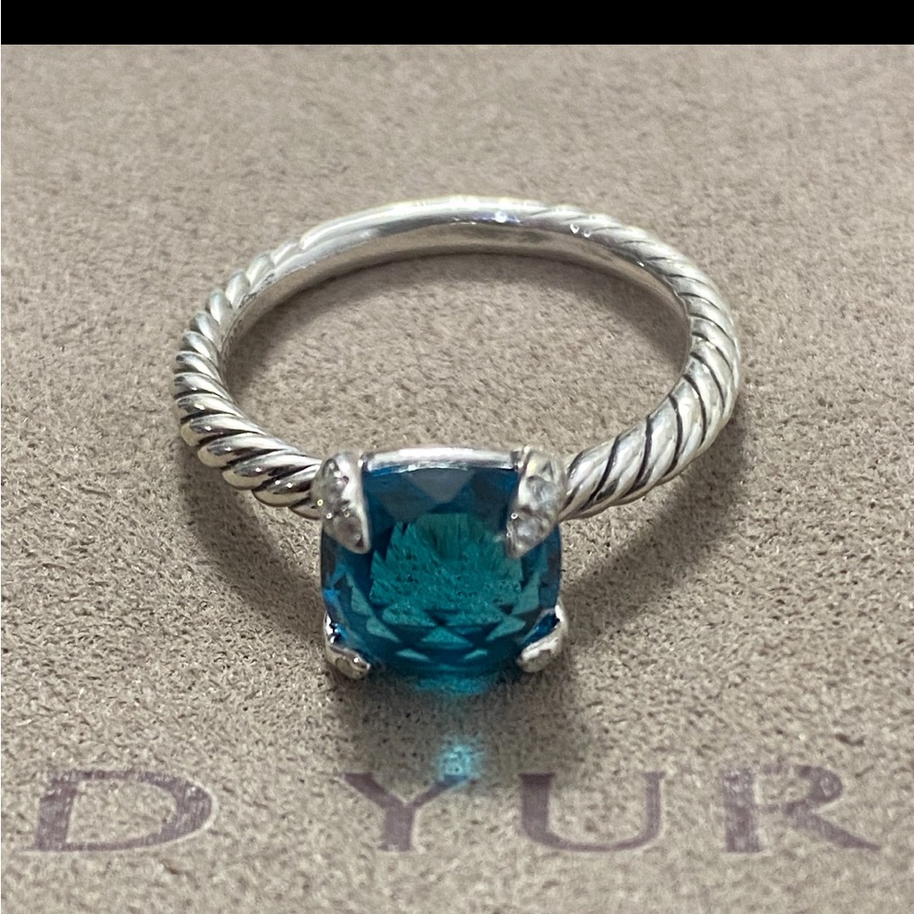 8mm ring size 7 with topaz